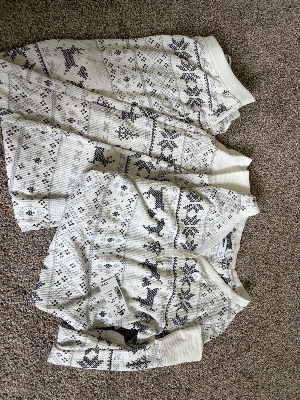 Sonoma white deer pattern pajamas